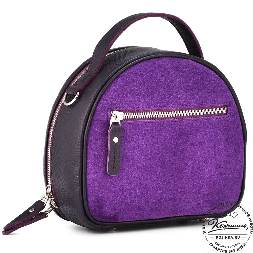 Женская кожаная сумка "Селин" (сирень\бордо)